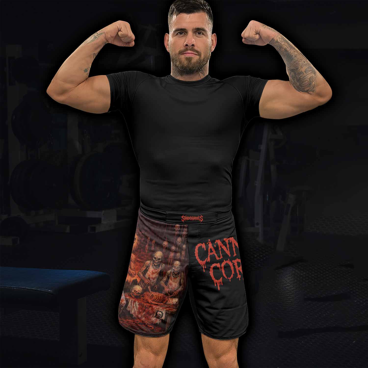 Cannibal Corpse Eaten Back to Life Fight Shorts - lifestyle view