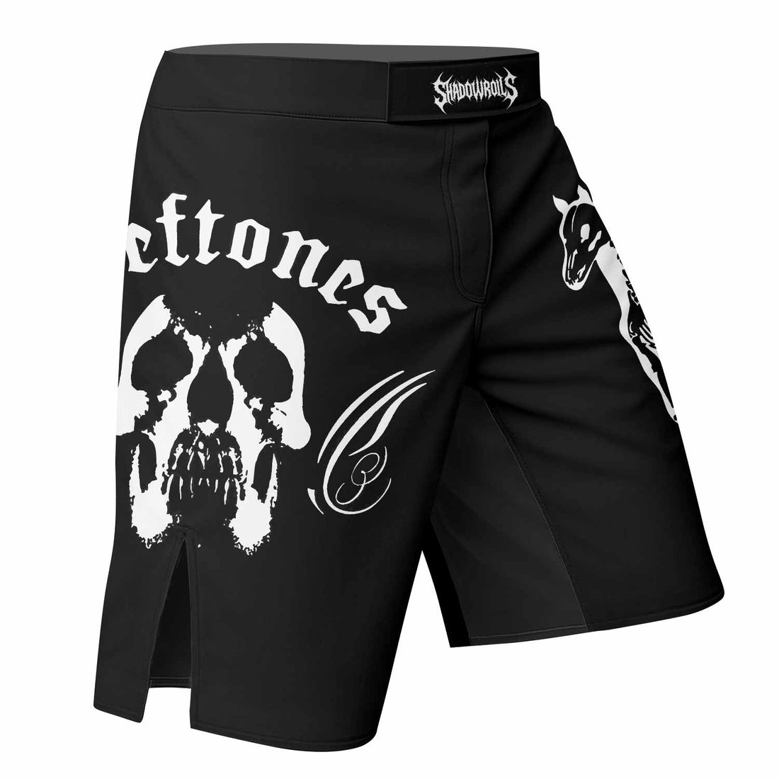 Deftones Sacramento Fight Shorts - right side mockup