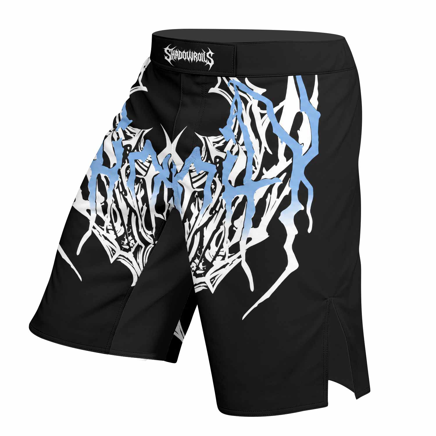 Abyssal Dominion Fight Shorts - left side mockup