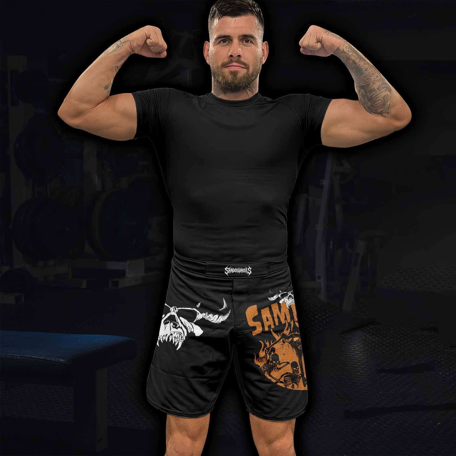 Samhain Horror Punk Fight Shorts - lifestyle view
