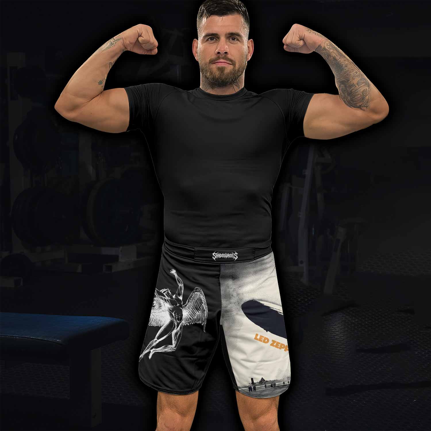Led Zeppelin Fight Shorts - lifestyle view