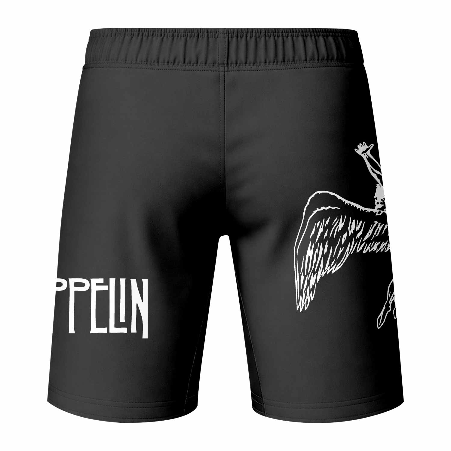 Led Zeppelin North American Tour 1977 Fight Shorts - back view mockup
