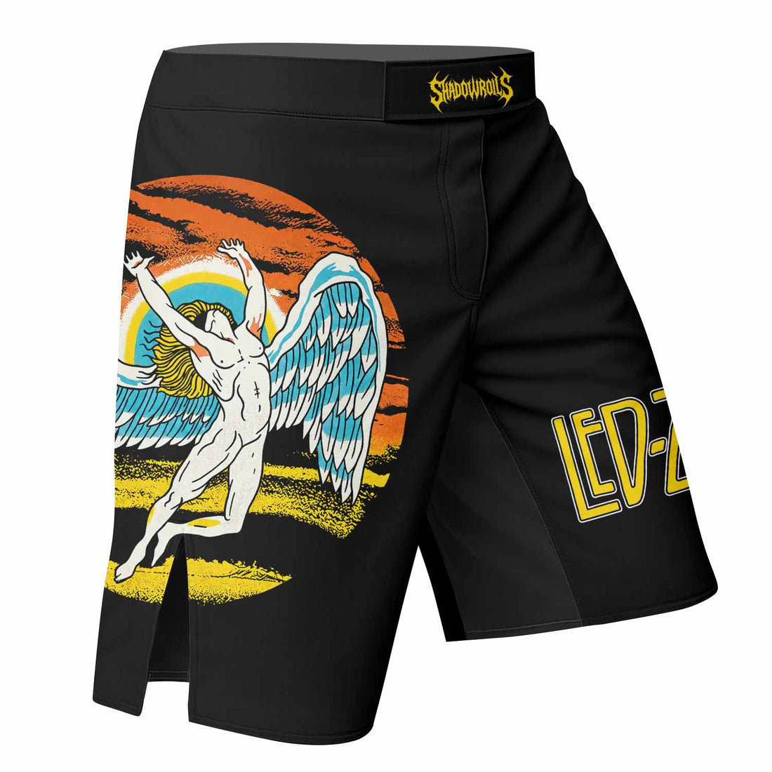Led Zeppelin North American Tour 1975 Fight Shorts - right side mockup
