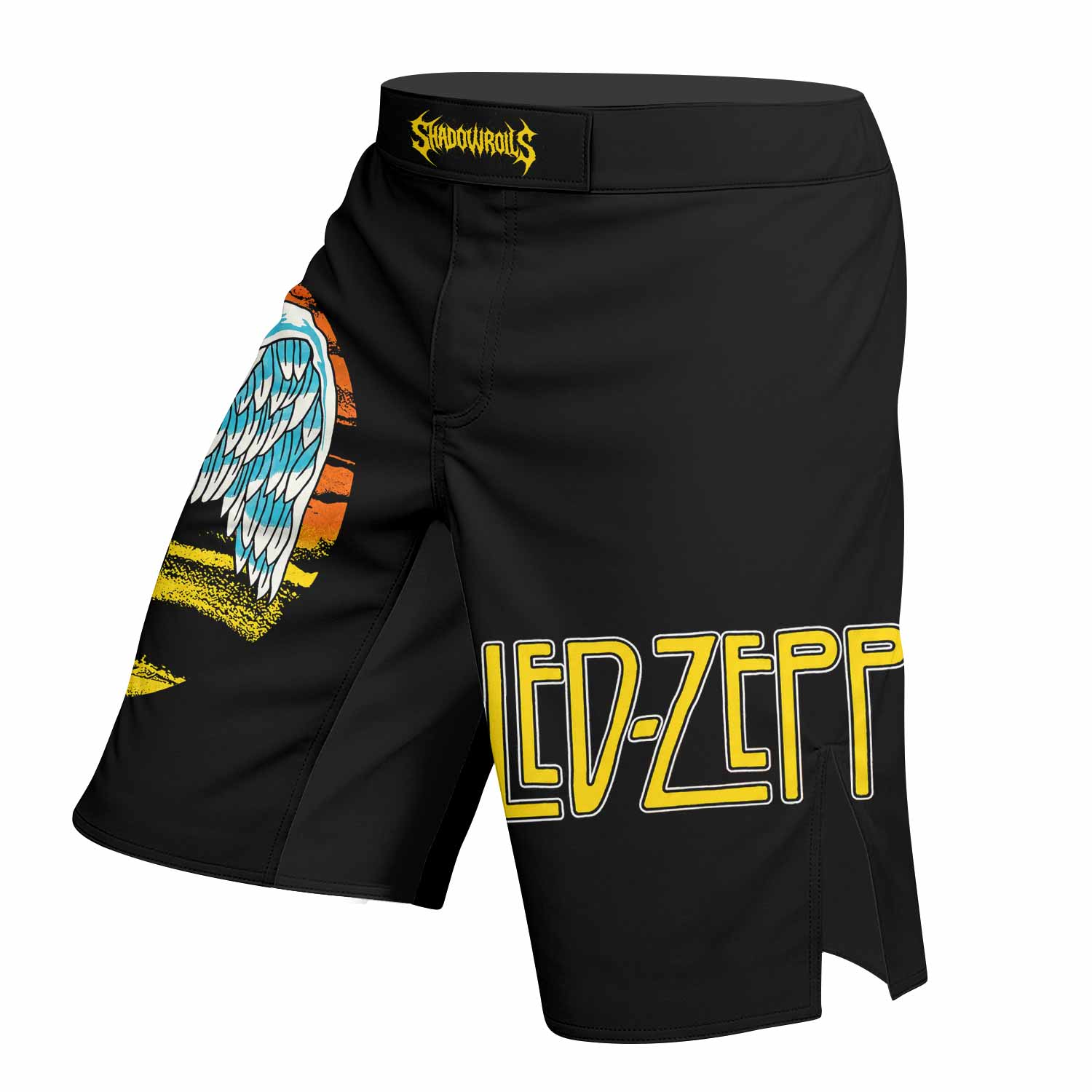 Led Zeppelin North American Tour 1975 Fight Shorts - left side mockup