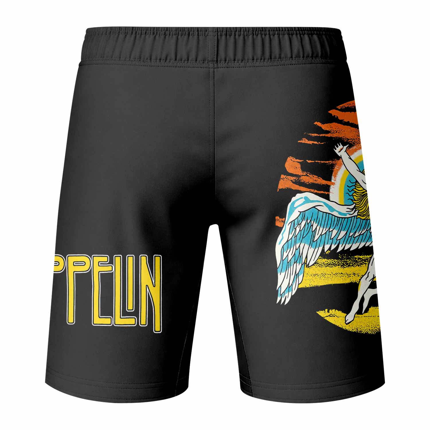 Led Zeppelin North American Tour 1975 Fight Shorts - back view mockup