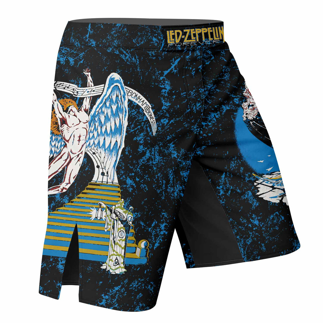 Led Zeppelin Swan Song Fight Shorts - right side mockup
