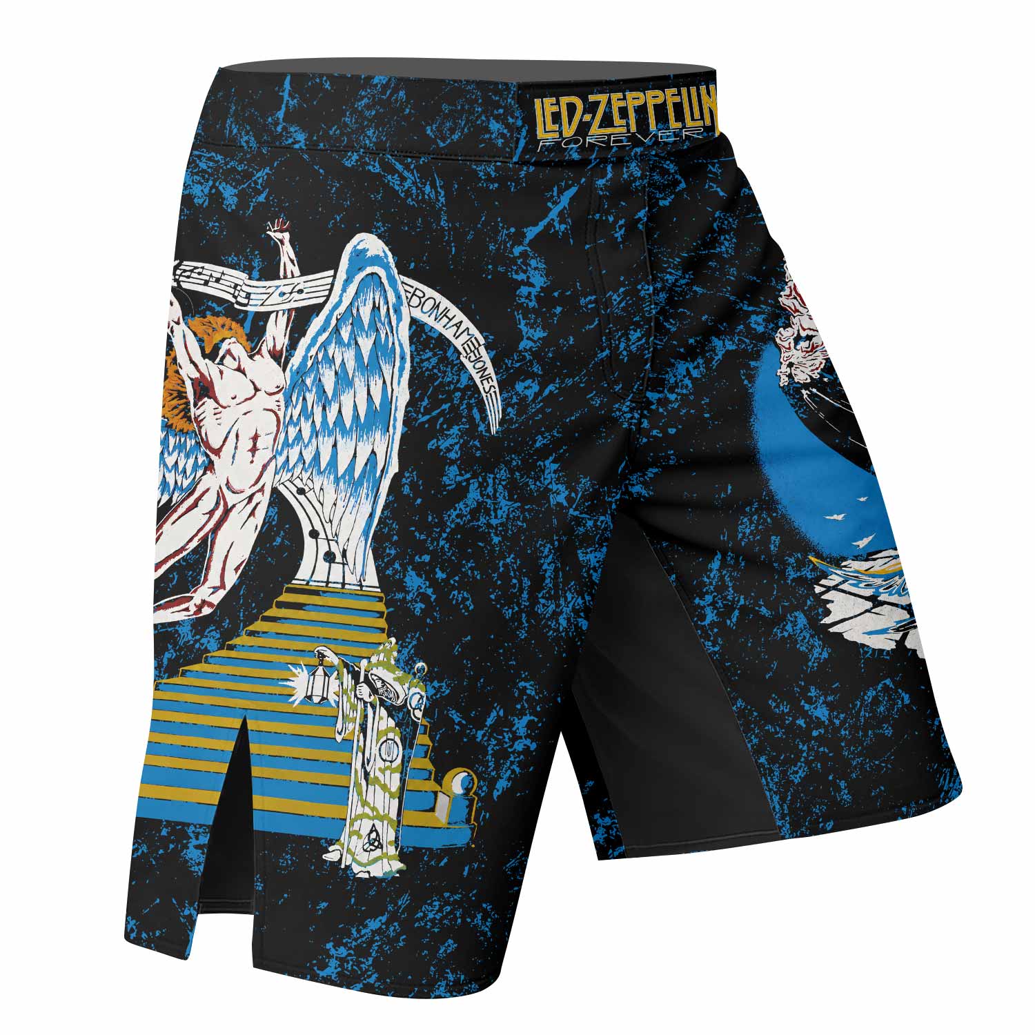 Led Zeppelin Swan Song Fight Shorts - right side mockup