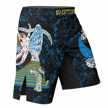 Led Zeppelin Swan Song Fight Shorts - right side mockup