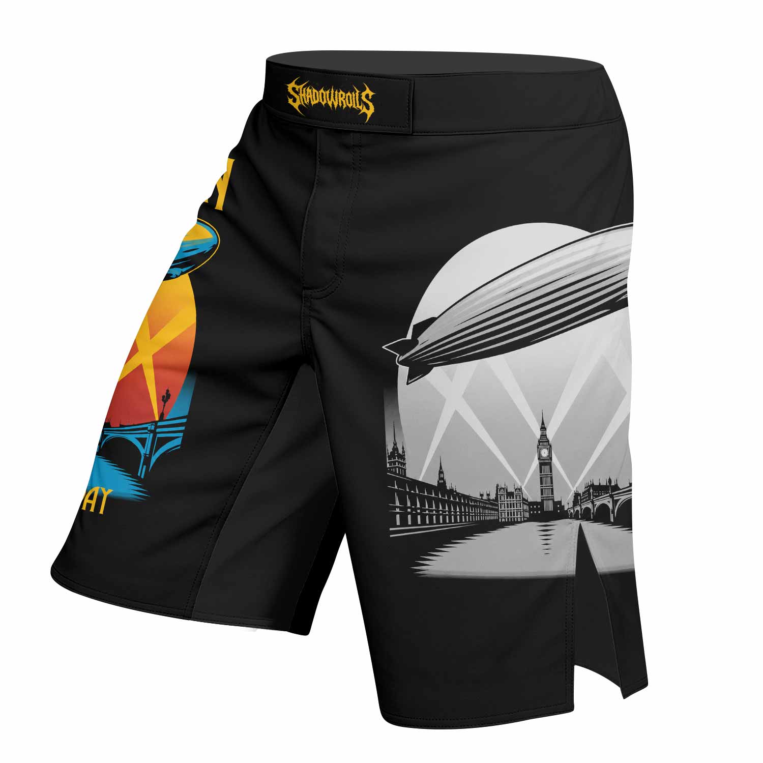 Led Zeppelin Celebration Day Fight Shorts - left side mockup