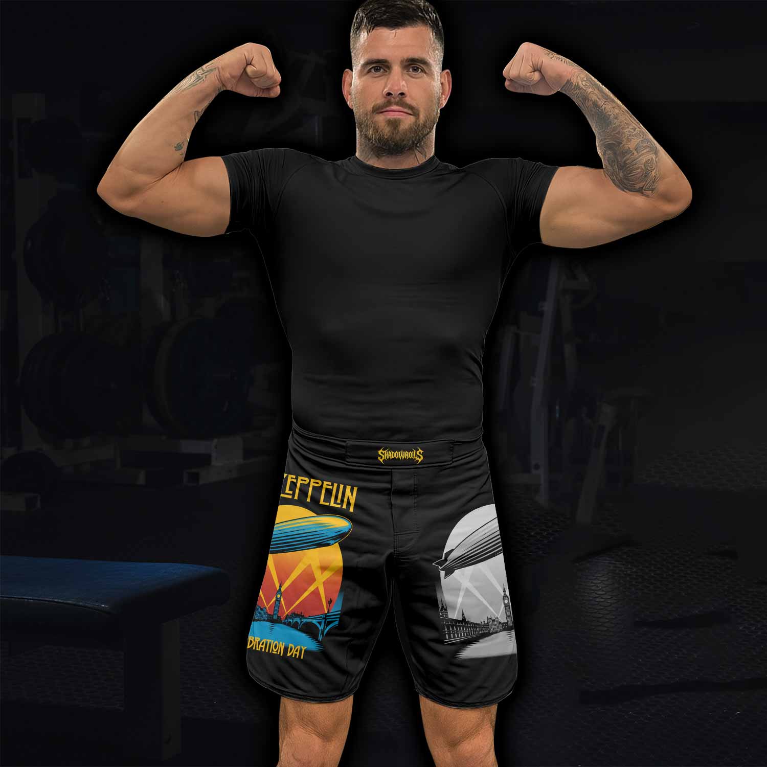 Led Zeppelin Celebration Day Fight Shorts - lifestyle view