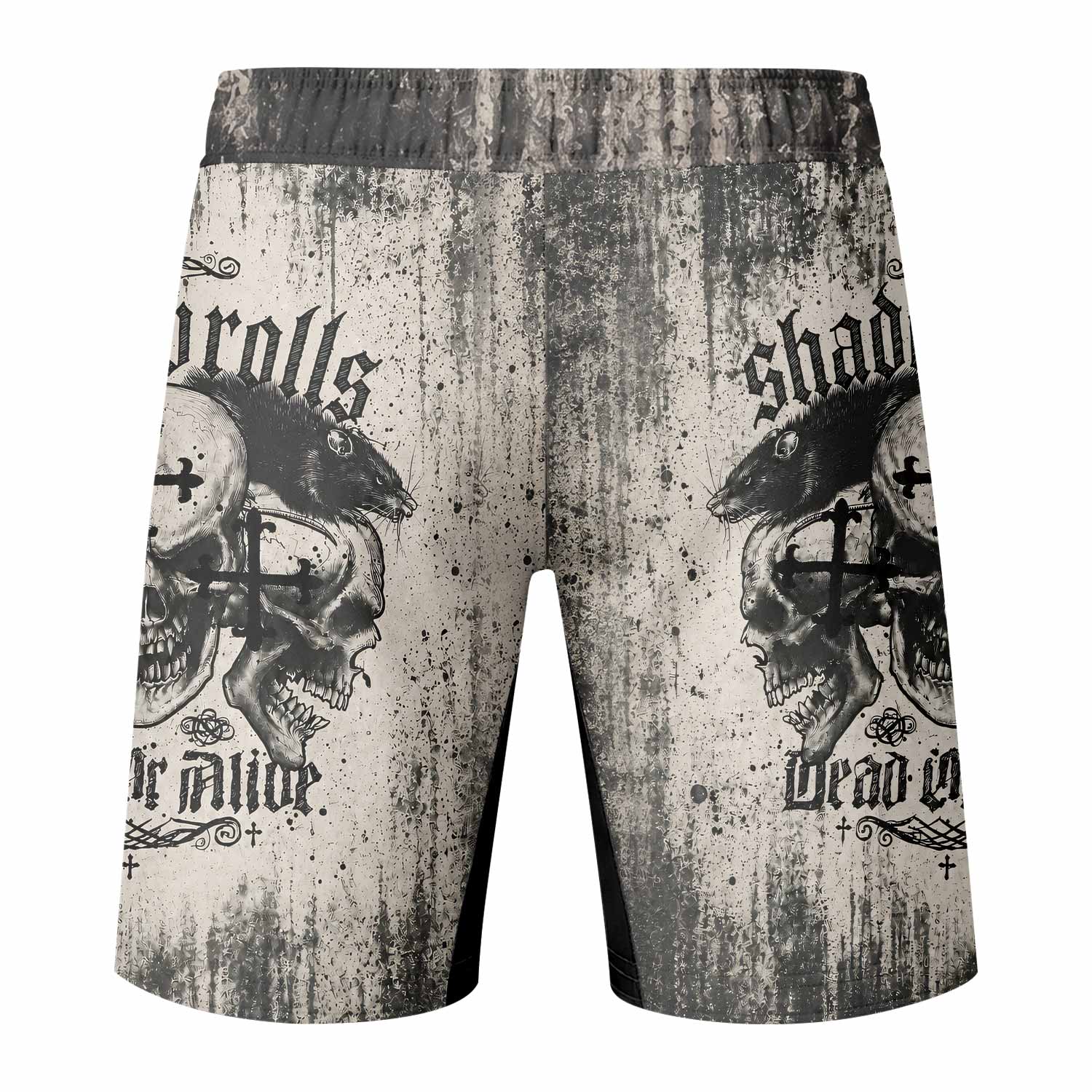 Shadowrolls Dead Or Alive Fight Shorts - back view mockup