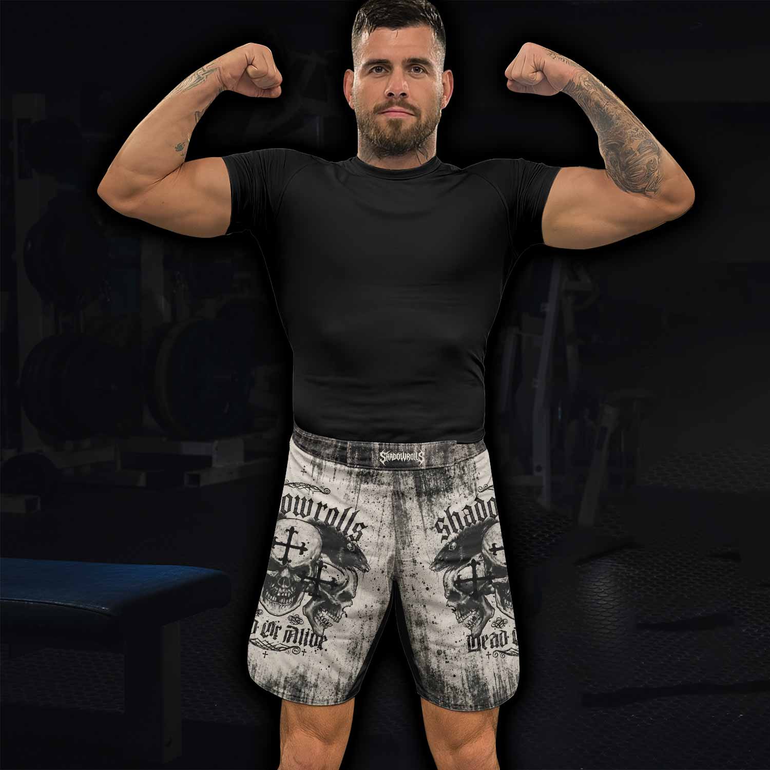 Shadowrolls Dead Or Alive Fight Shorts - lifestyle view