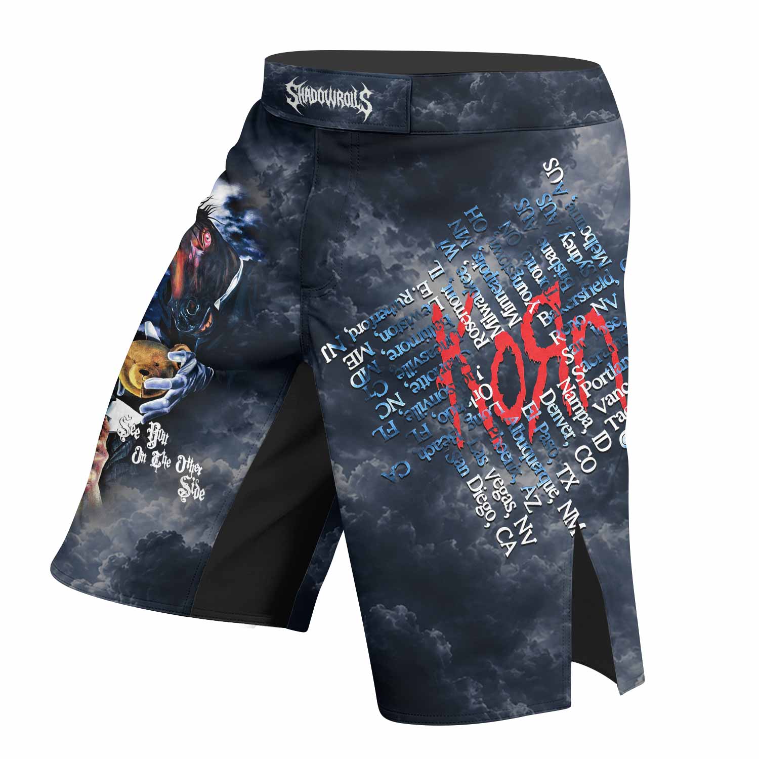 Korn See You On The Other Side Fight Shorts - left side mockup