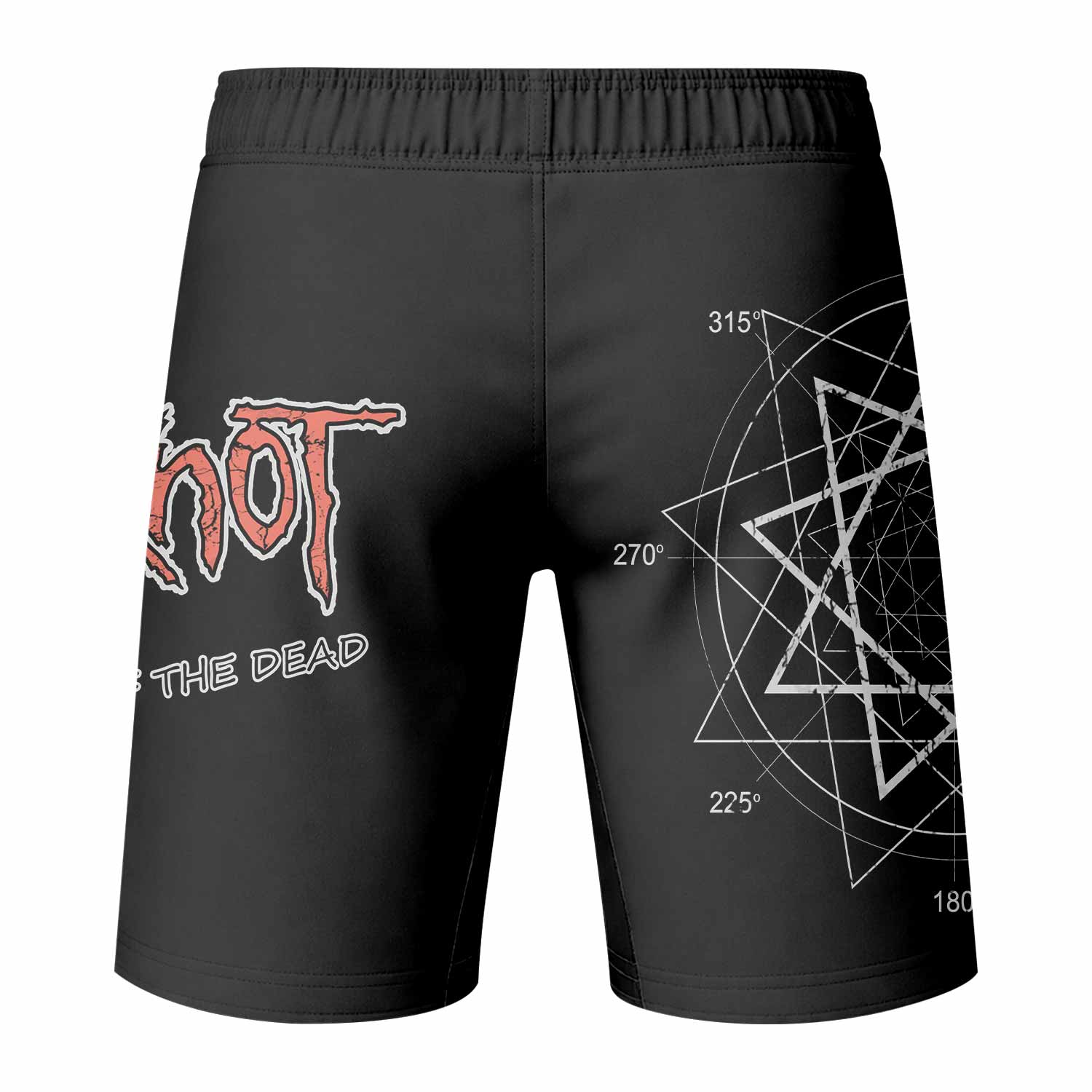 Slipknot The Limits Of The Dead Fight Shorts - back view mockup