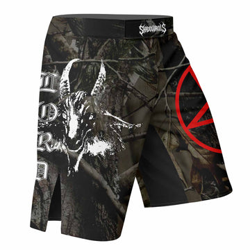 Bathory Sigil of Baphomet Fight Shorts - right side mockup