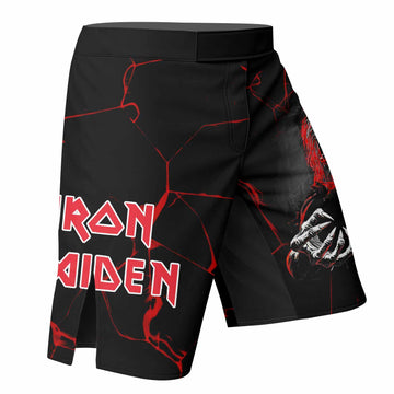 Iron Maiden A Real Dead One Fight Shorts - right side mockup