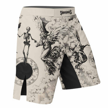 Celestial Memento Mori Fight Shorts - right side mockup
