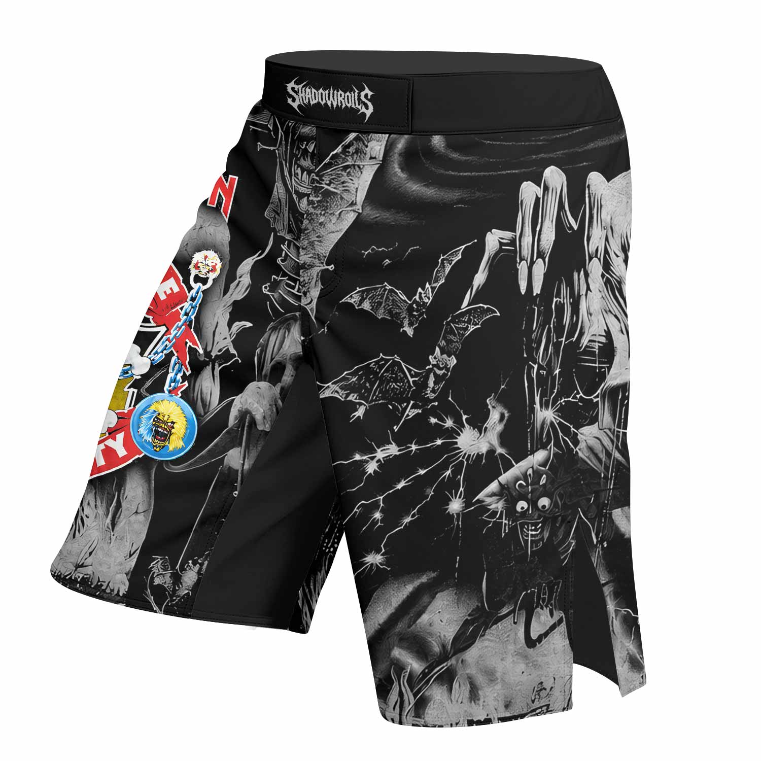 Iron Maiden From Here to Eternity Eddie Fight Shorts - left side mockup