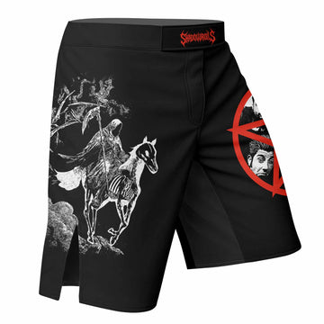 Deftones White Pony Grim Reaper Fight Shorts - right side mockup