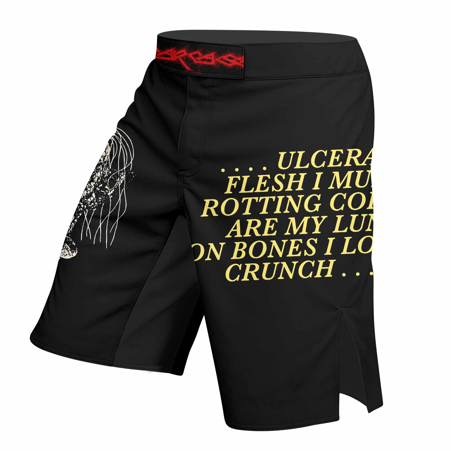 Carcass Symphonies of Sickness Fight Shorts - left side mockup