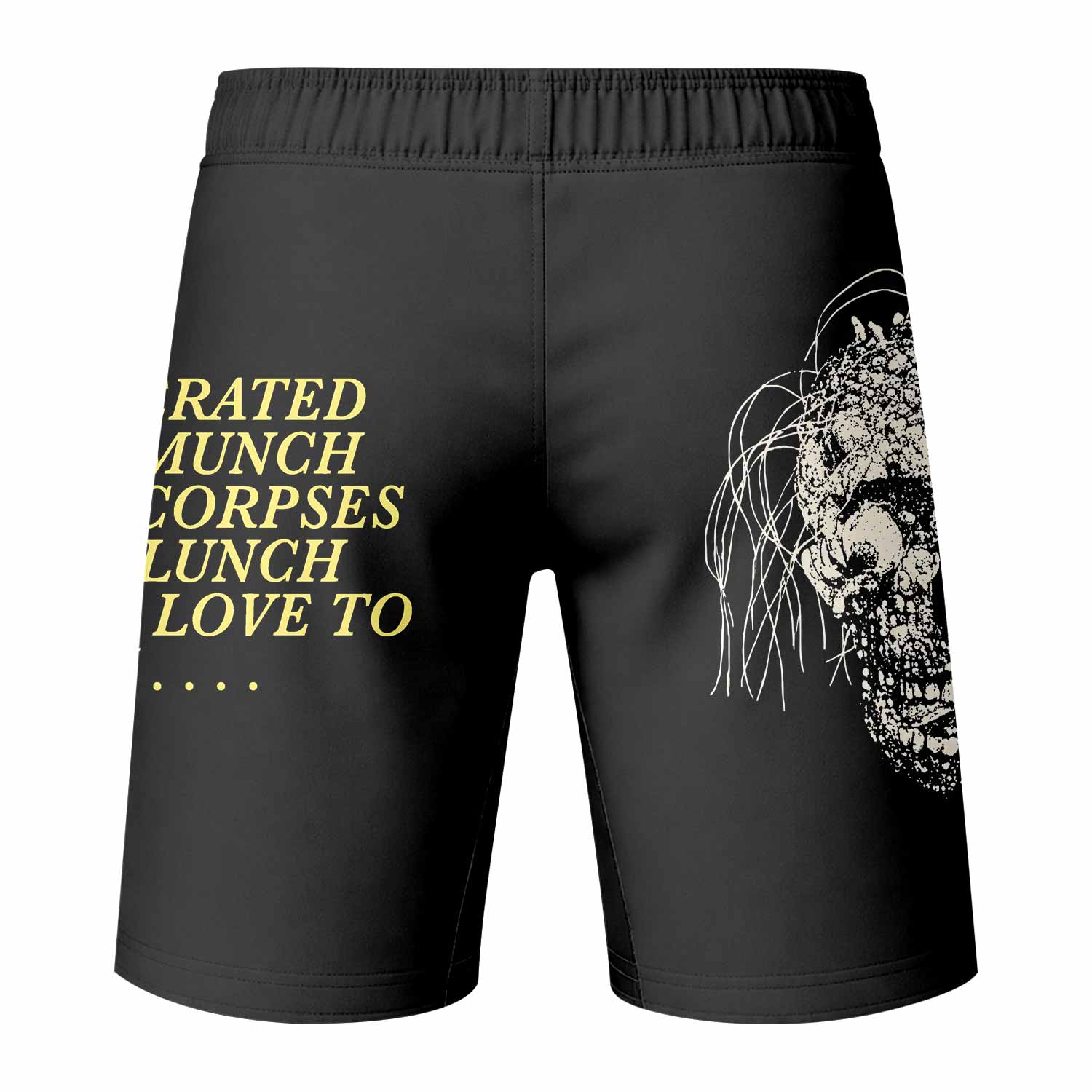 Carcass Symphonies of Sickness Fight Shorts - back view mockup