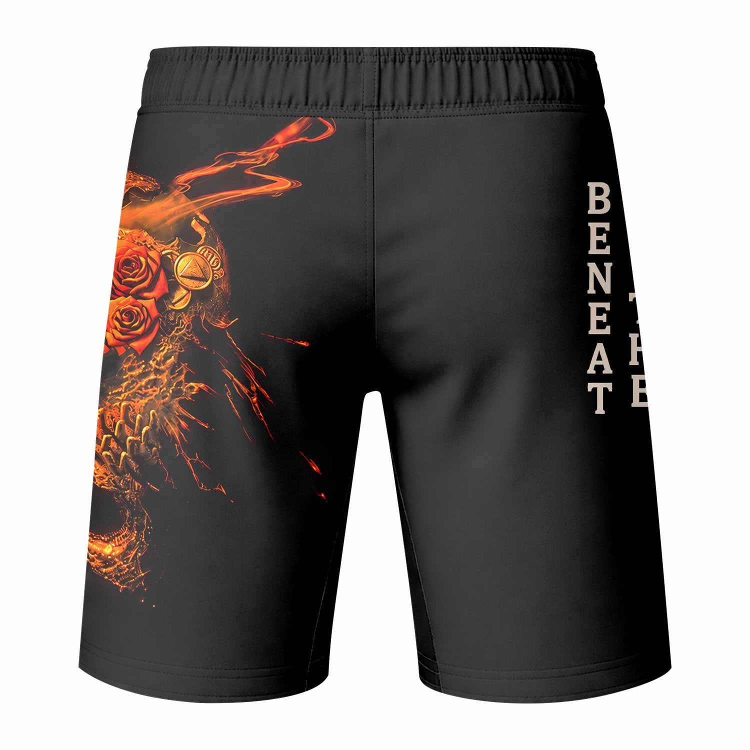 Beneath the Remains Sepultura Fight Shorts - back view mockup