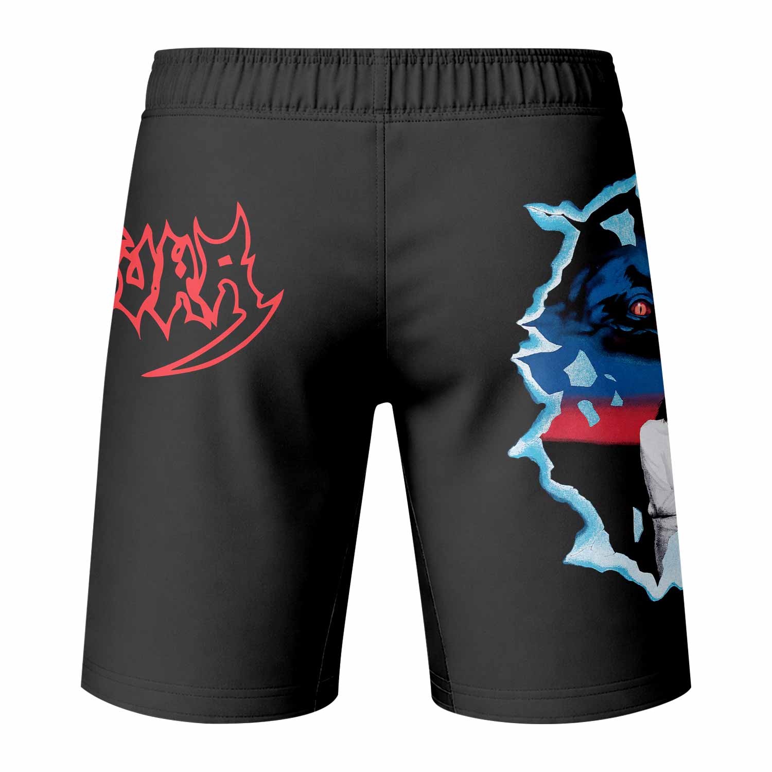 Sepultura Schizophrenia Fight Shorts - back view mockup