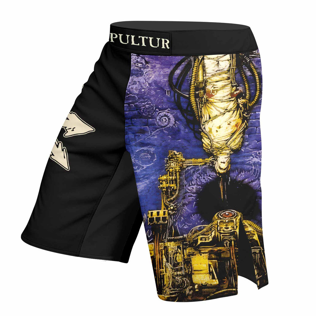 Chaos A.D. Sepultura Fight Shorts - right side mockup