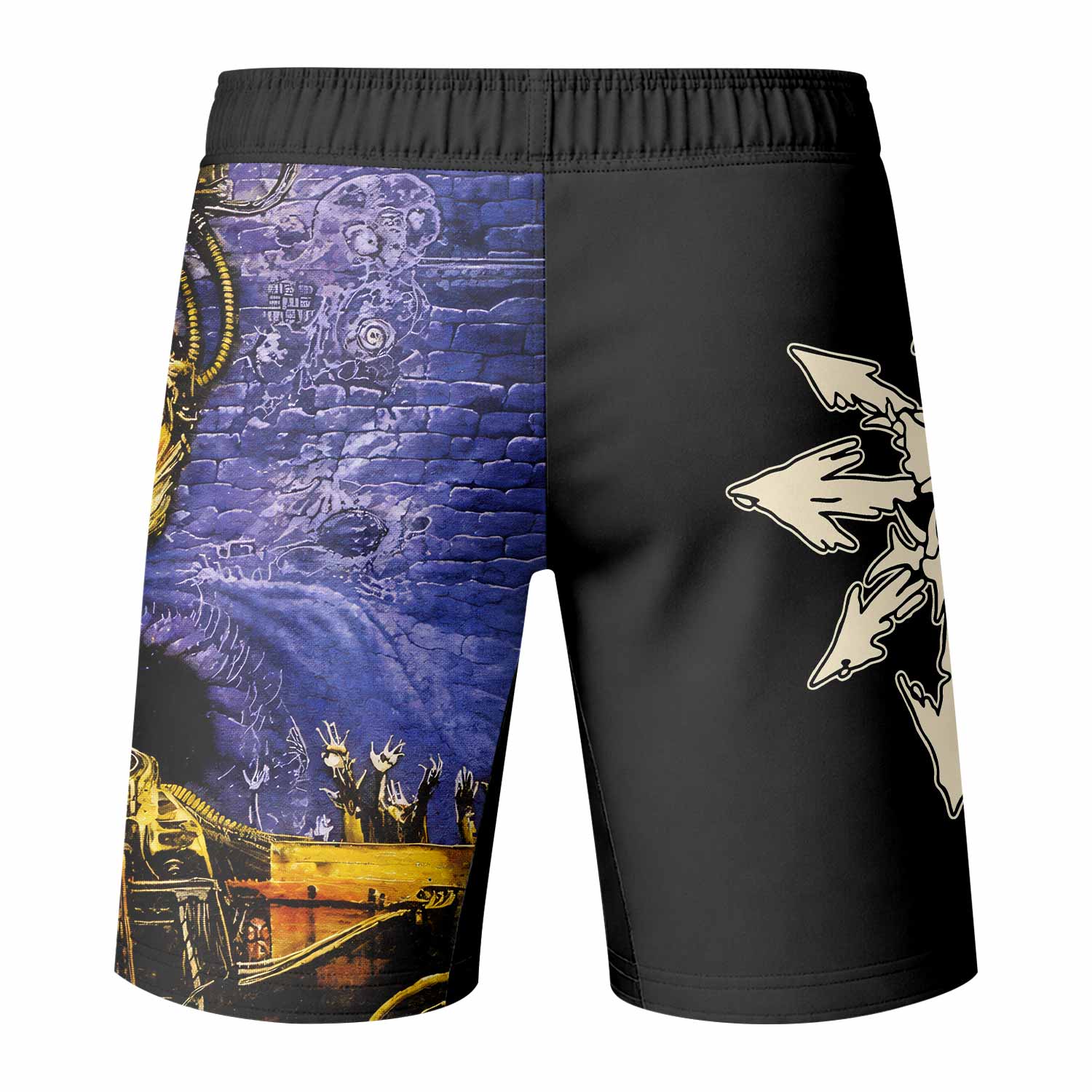 Chaos A.D. Sepultura Fight Shorts - back view mockup