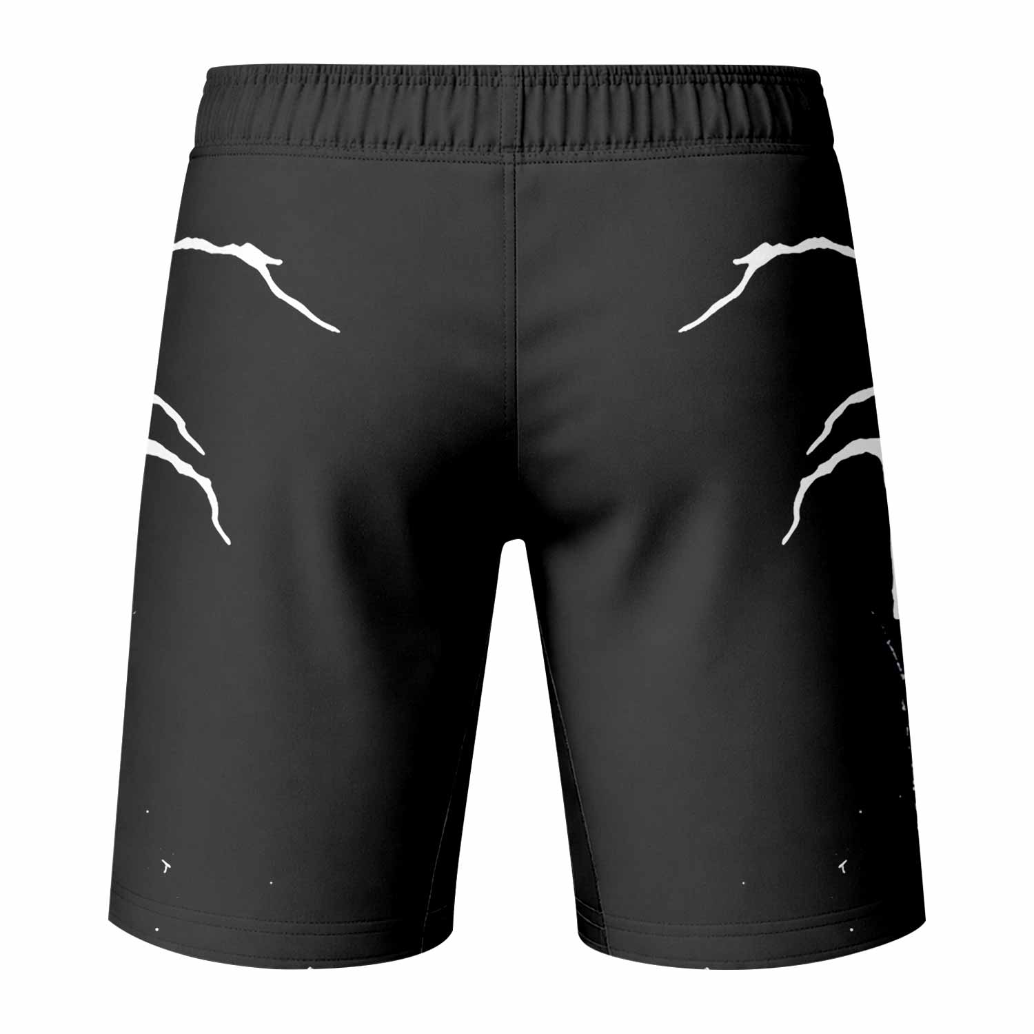 Darkthrone Under a Funeral Moon Fight Shorts - back view mockup