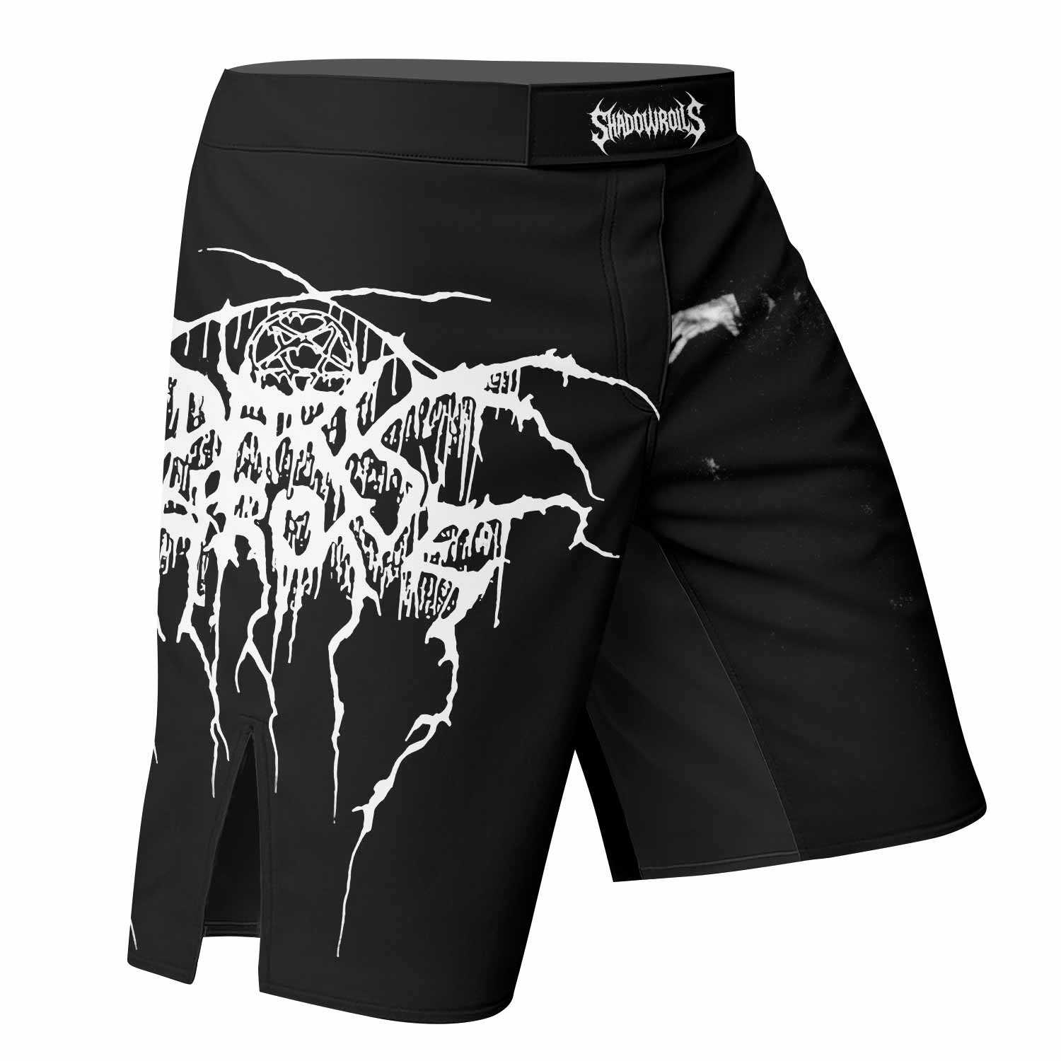 Darkthrone A Blaze in the Northern Sky Fight Shorts - right side mockup