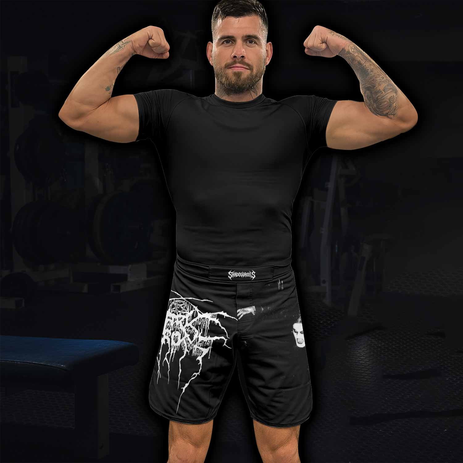 Darkthrone A Blaze in the Northern Sky Fight Shorts - lifestyle view