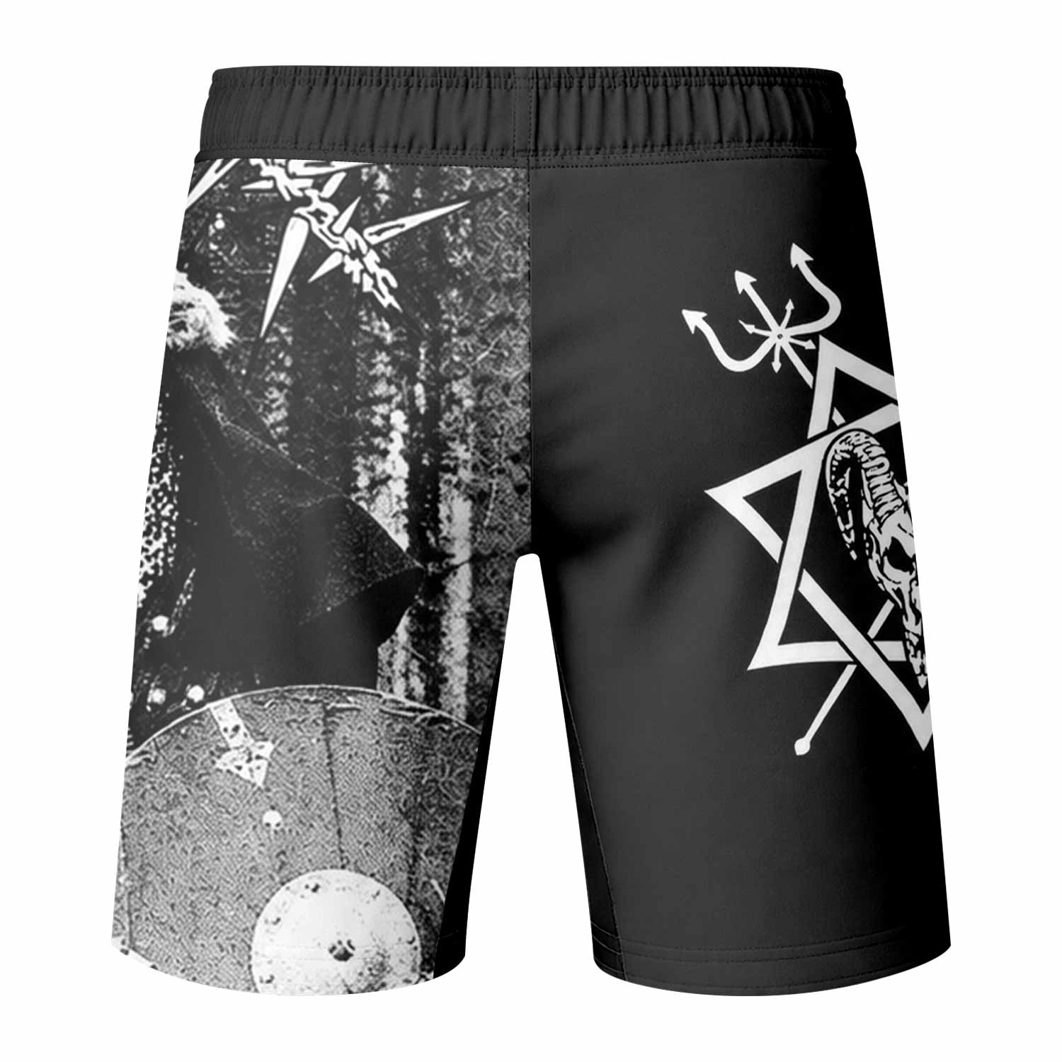Graveland Thousand Swords Fight Shorts - back view mockup