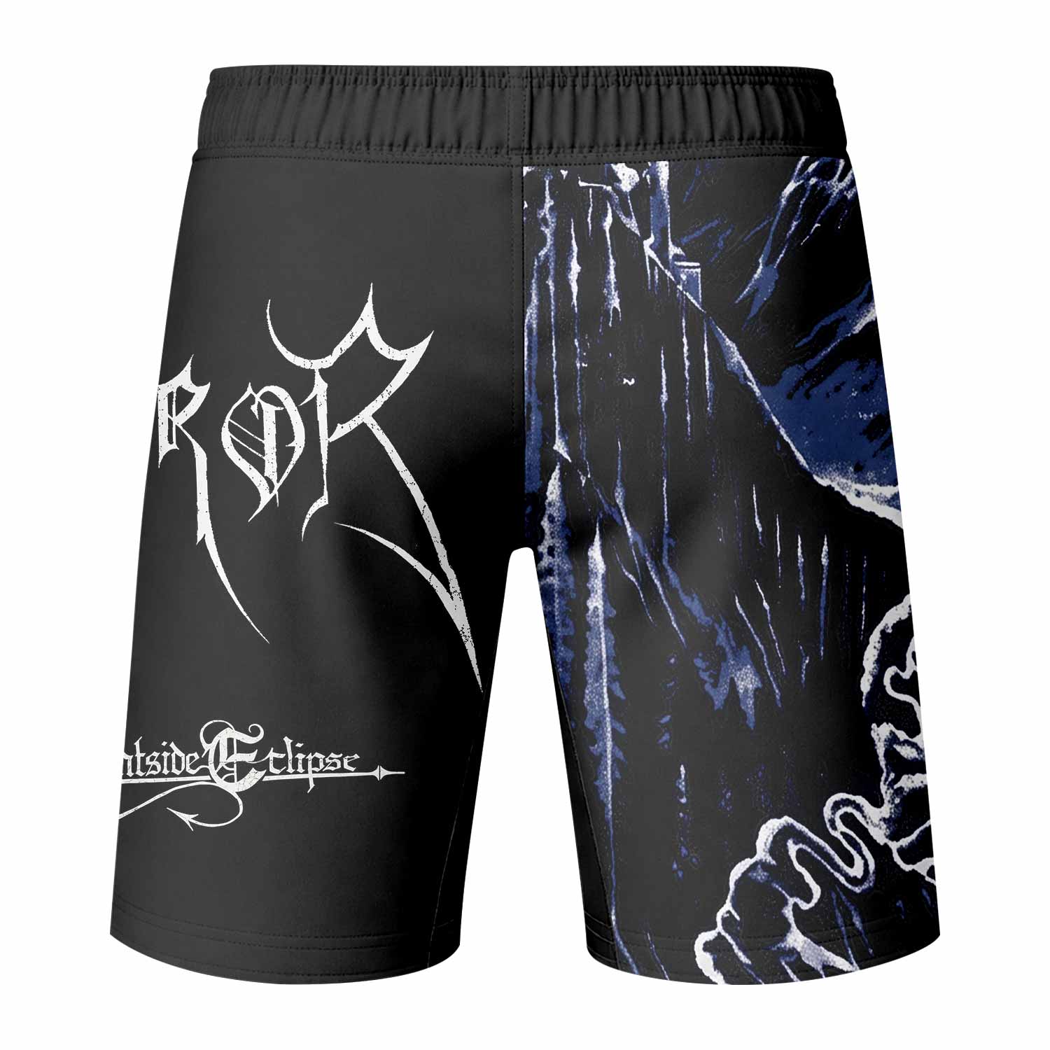 Emperor In the Nightside Eclipse Fight Shorts - back view mockup