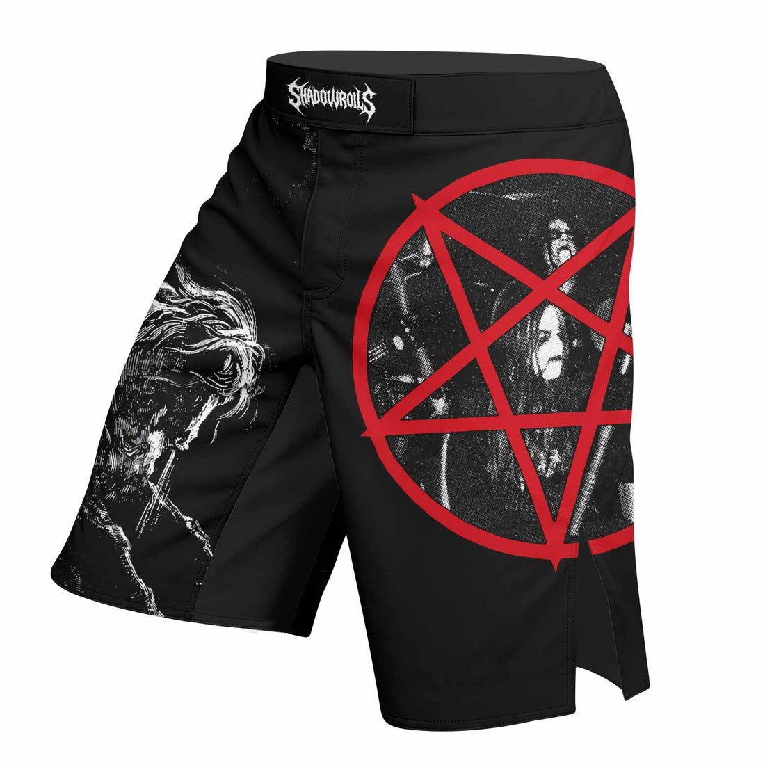 Emperor Wrath of the Tyrant Fight Shorts - right side mockup
