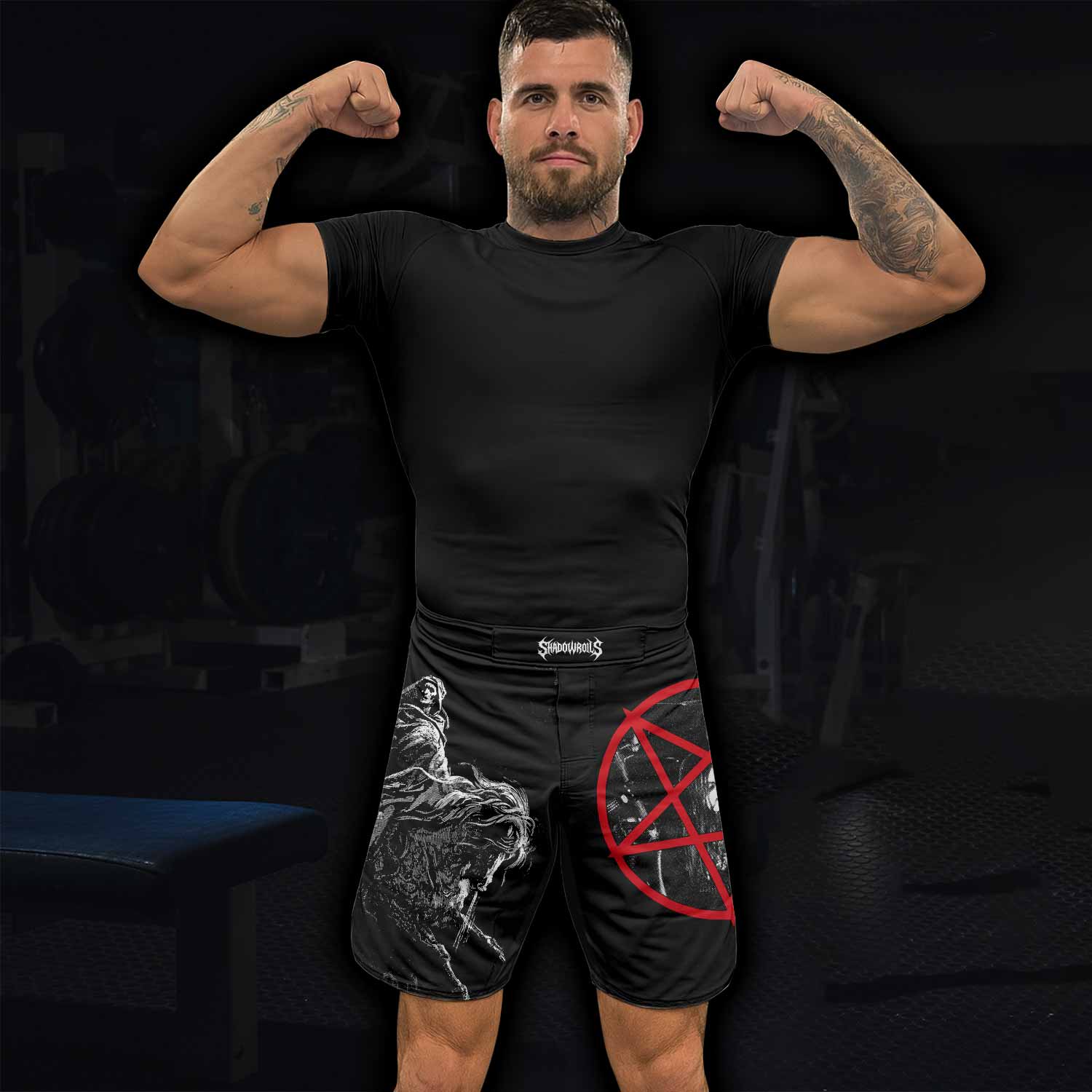 Emperor Wrath of the Tyrant Fight Shorts - lifestyle view