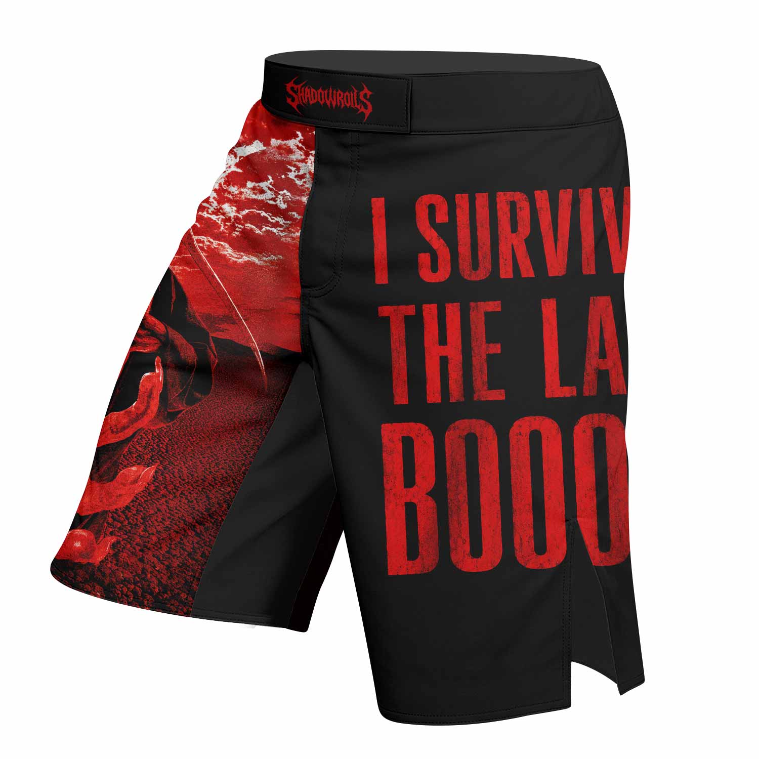 Children of Bodom Something Wild Fight Shorts - left side mockup