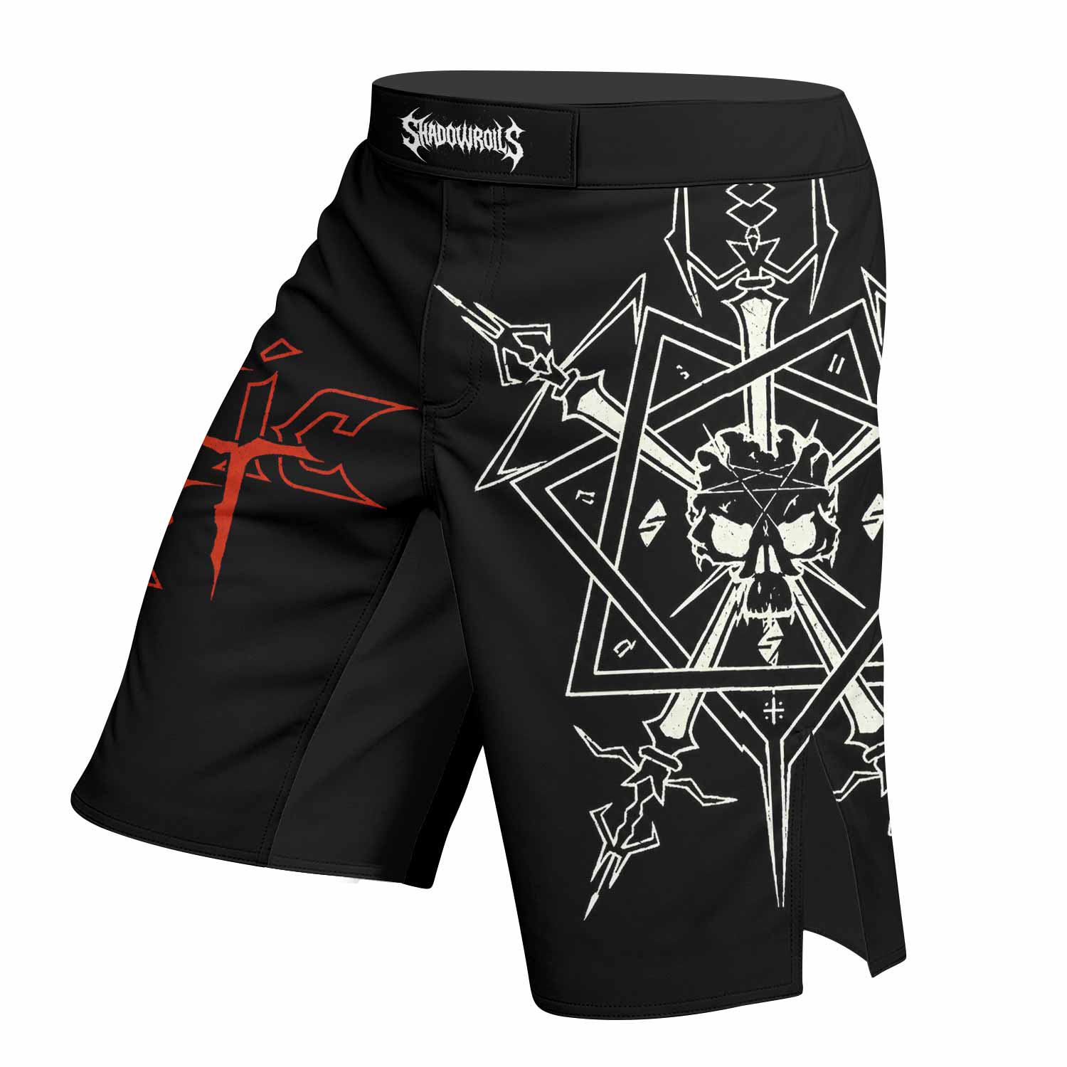Celtic Frost Morbid Tales Sigil Fight Shorts - left side mockup