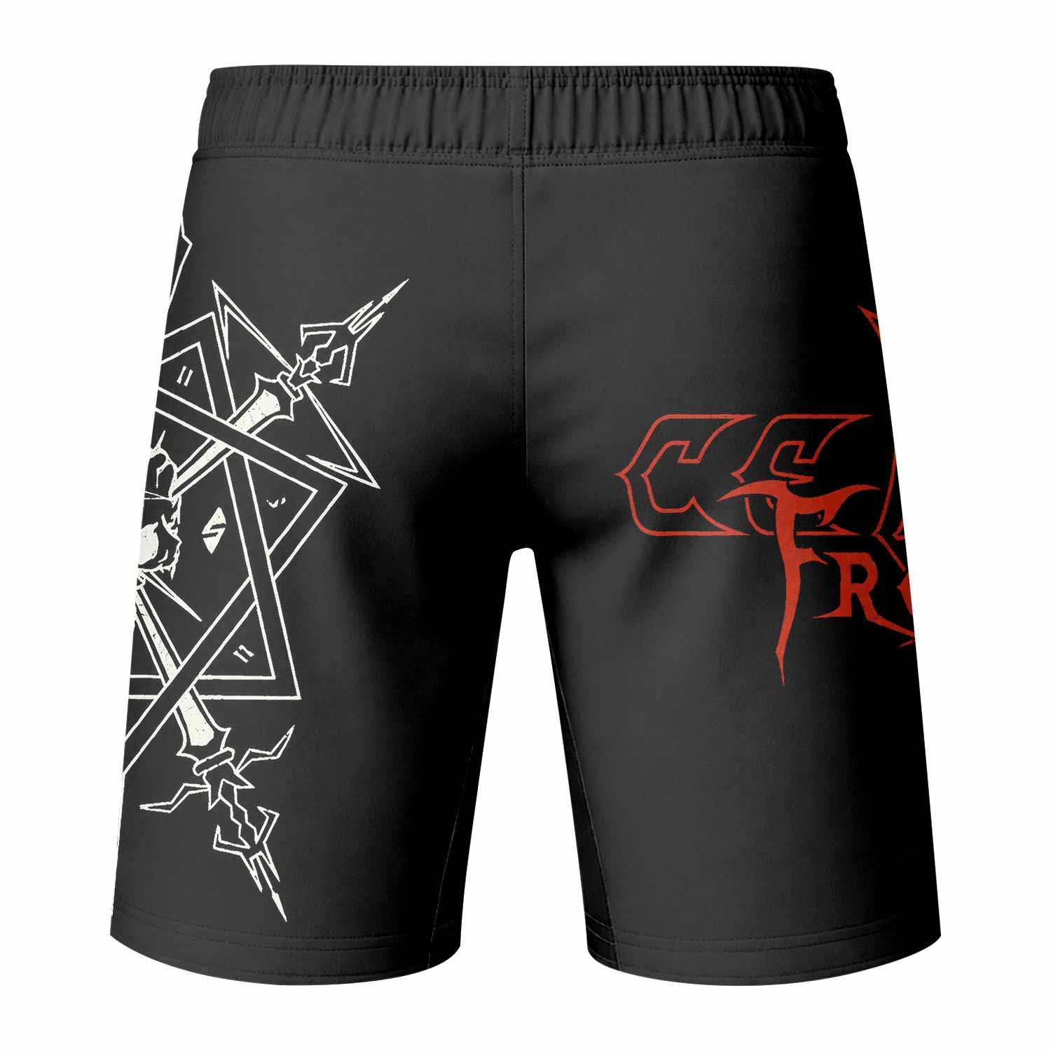 Celtic Frost Morbid Tales Sigil Fight Shorts - back view mockup
