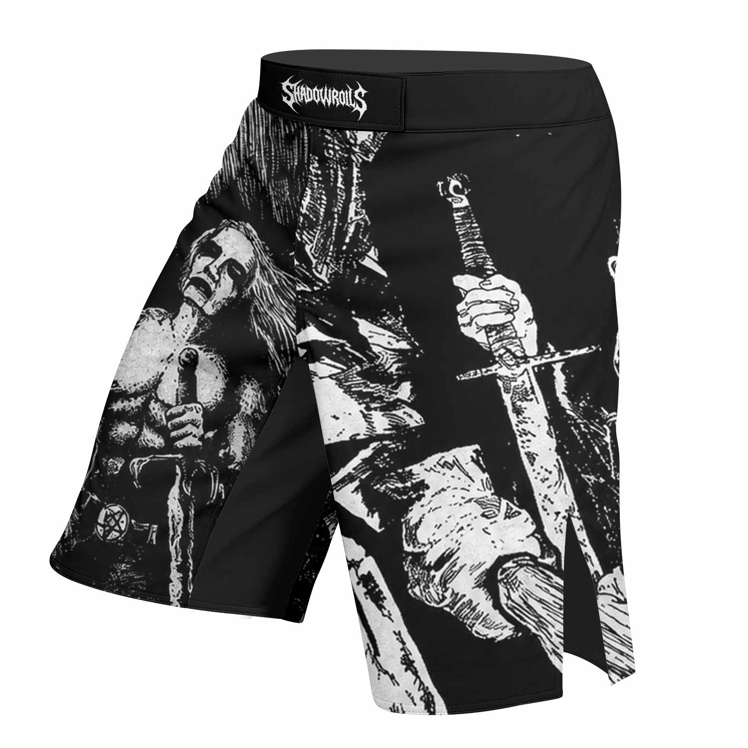 Graveland Carpathian Wolves Fight Shorts - left side mockup