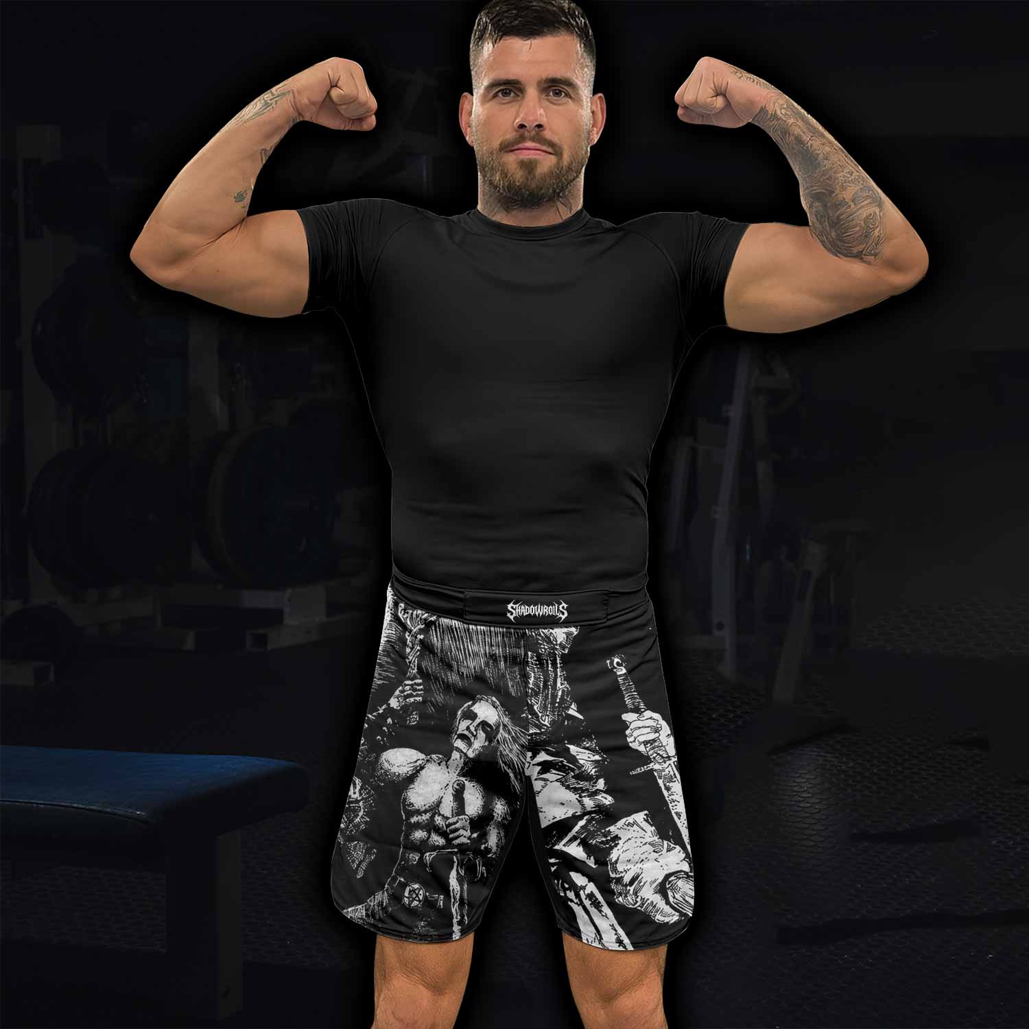 Graveland Carpathian Wolves Fight Shorts - lifestyle view
