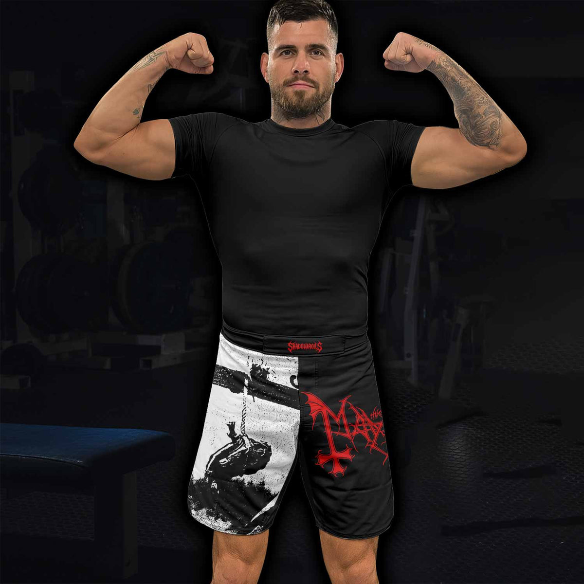 Mayhem Deathcrush No Fun No Core No Mosh No Trends Fight Shorts - lifestyle view