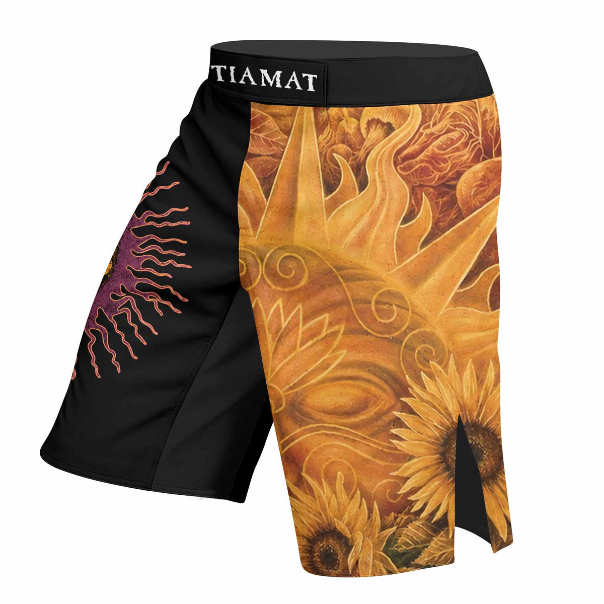 Tiamat Spiritual Sun Fight Shorts - left side mockup