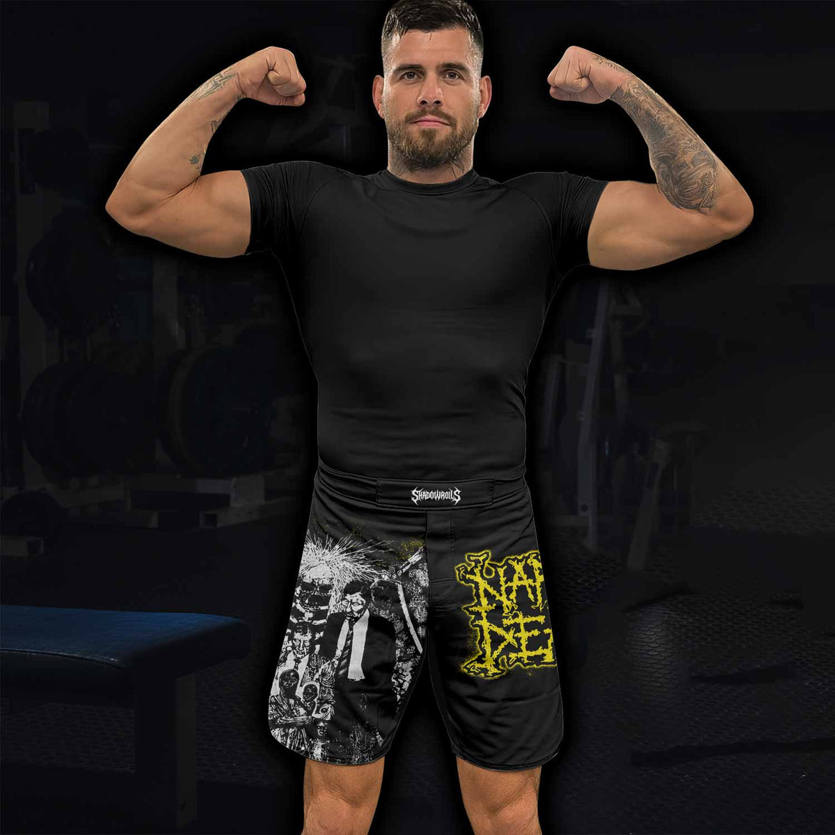 Napalm Death Scum Fight Shorts - lifestyle view