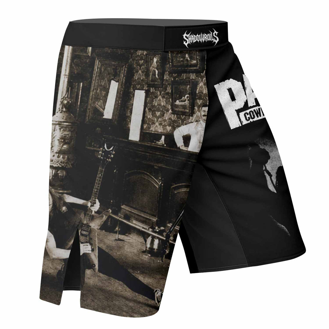 Cowboys from Hell Pantera Fight Shorts - right side mockup