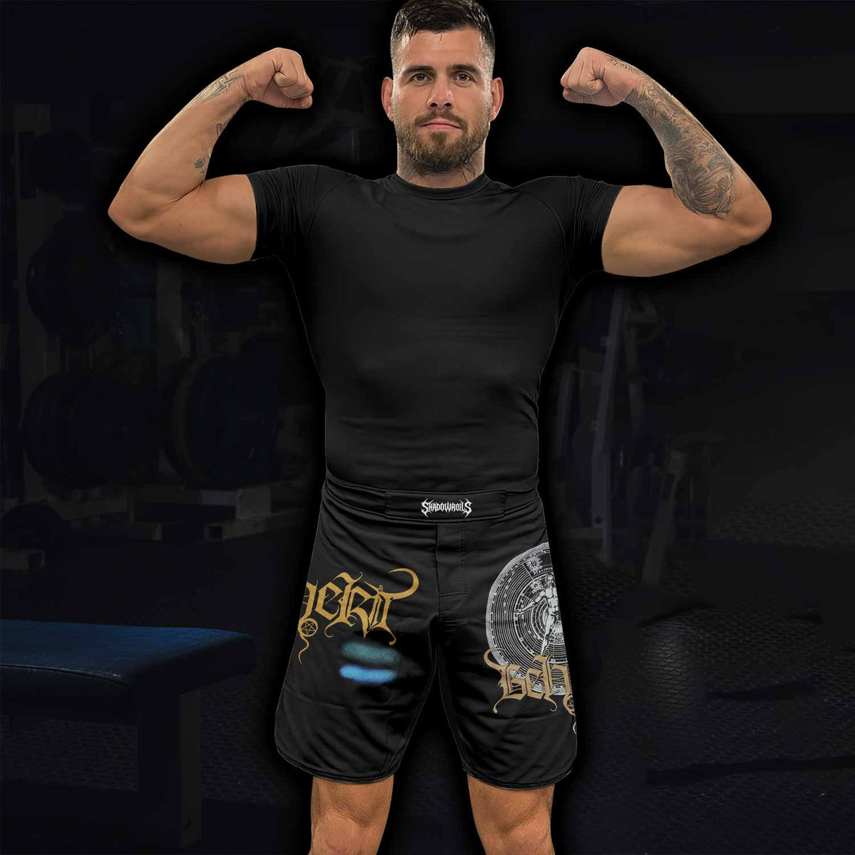 Beherit Drawing Down the Moon Fight Shorts - lifestyle view