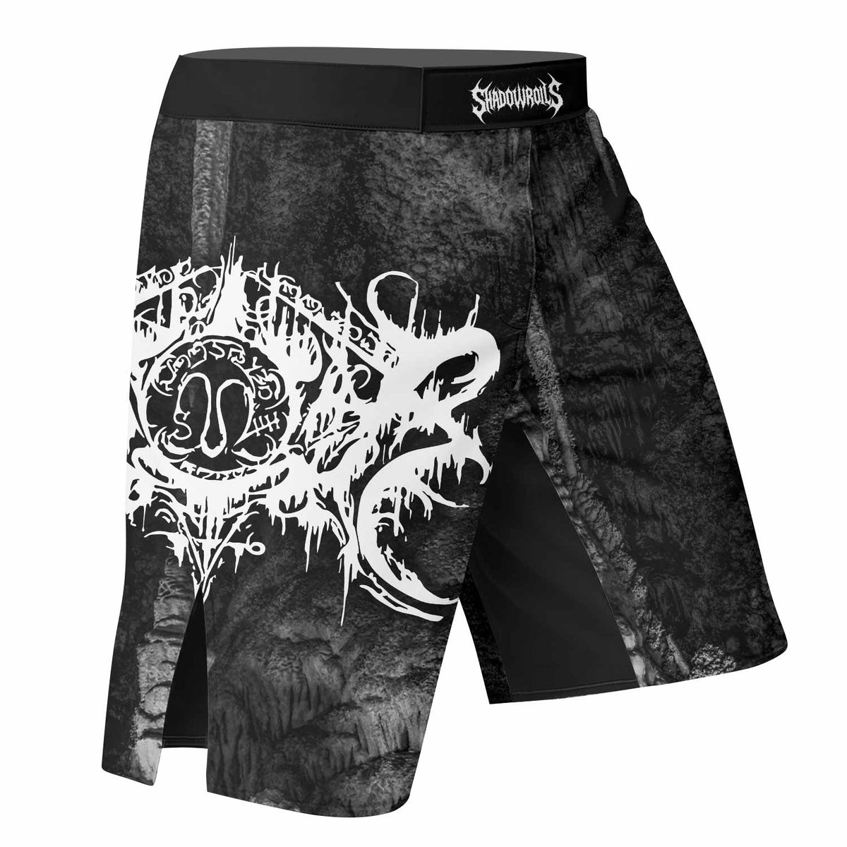 Xasthur Nocturnal Poisoning Fight Shorts - right side mockup
