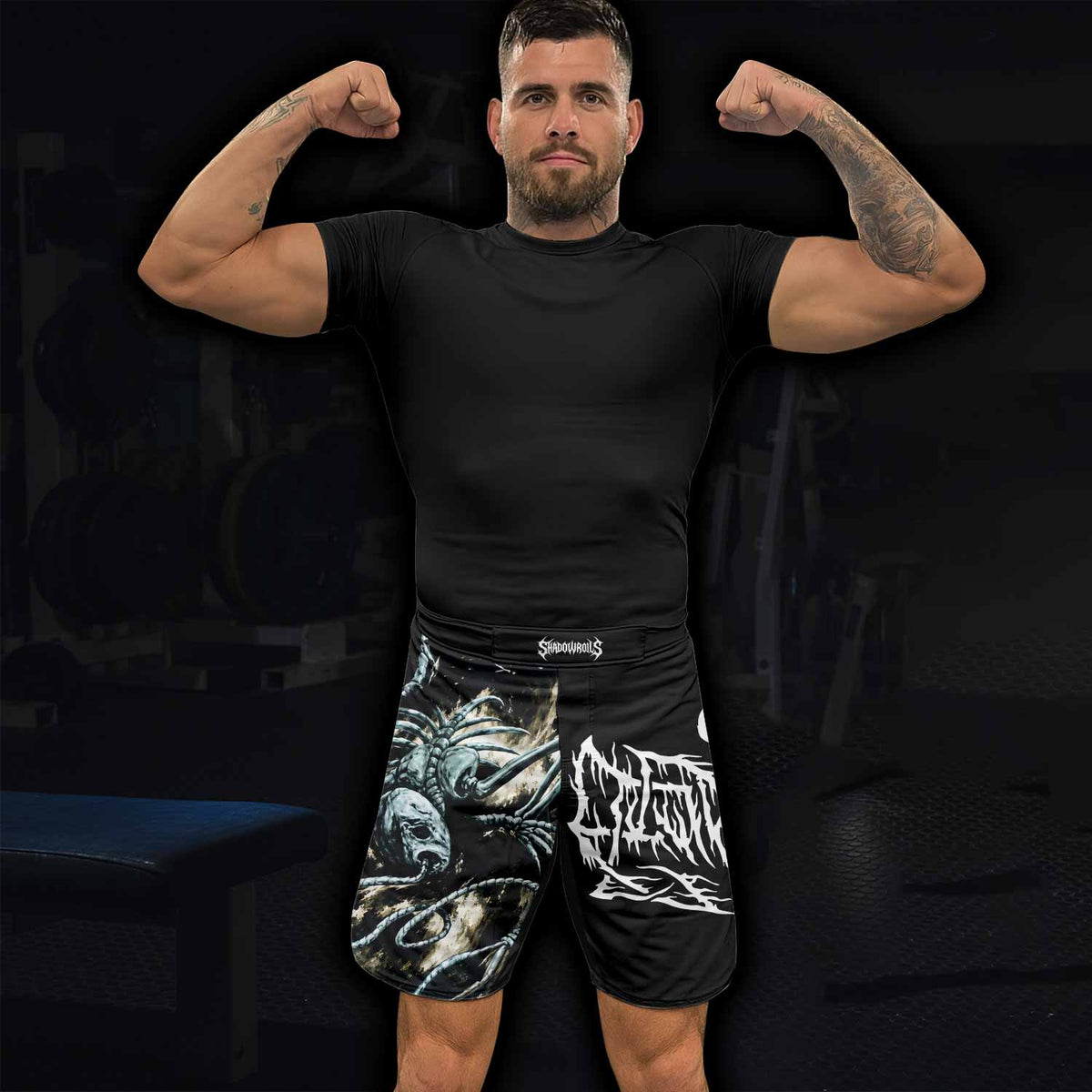 Leviathan A Silhouette in Splinters Fight Shorts - lifestyle view