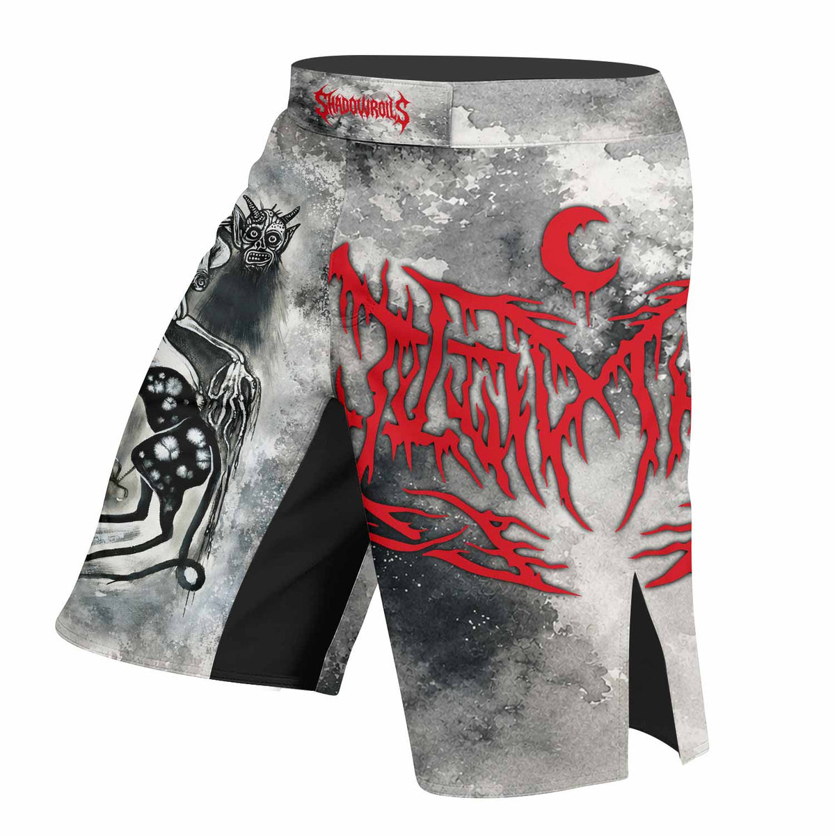 Leviathan Tentacles of Whorror Fight Shorts - left side mockup