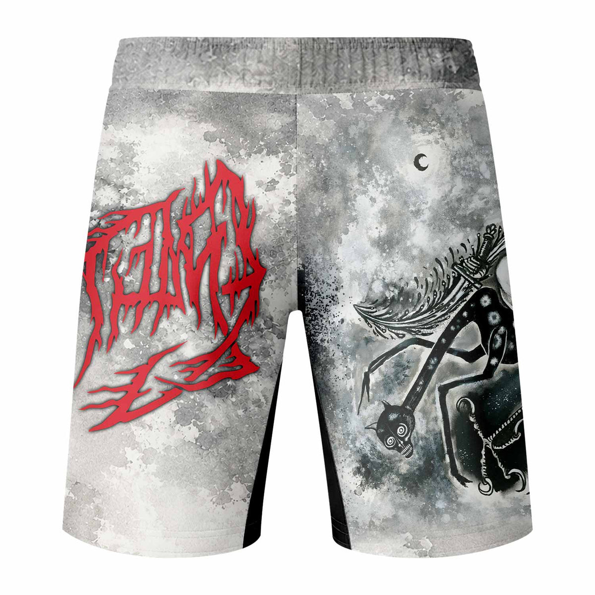 Leviathan Tentacles of Whorror Fight Shorts - back view mockup